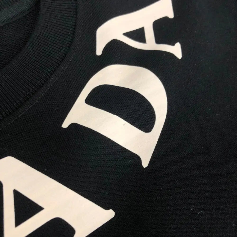 Black Prada printed short-sleeved t-shirt with bold white lettering