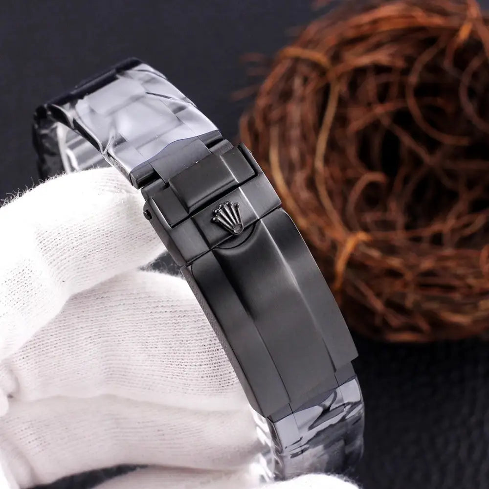 Rolex Submariner 41mm black ceramic watch band with crown clasp